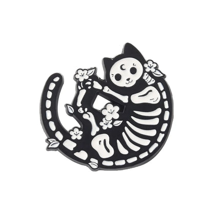 Fashion Cat Skull Alloy Plating Unisex Brooches