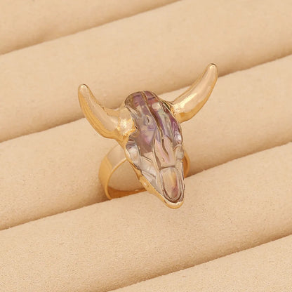 Fashion Cattle Resin Women'S Rings