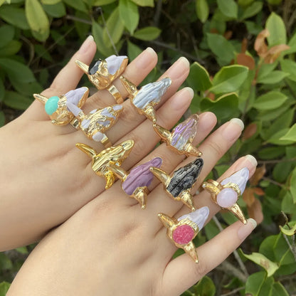 Fashion Cattle Resin Women'S Rings