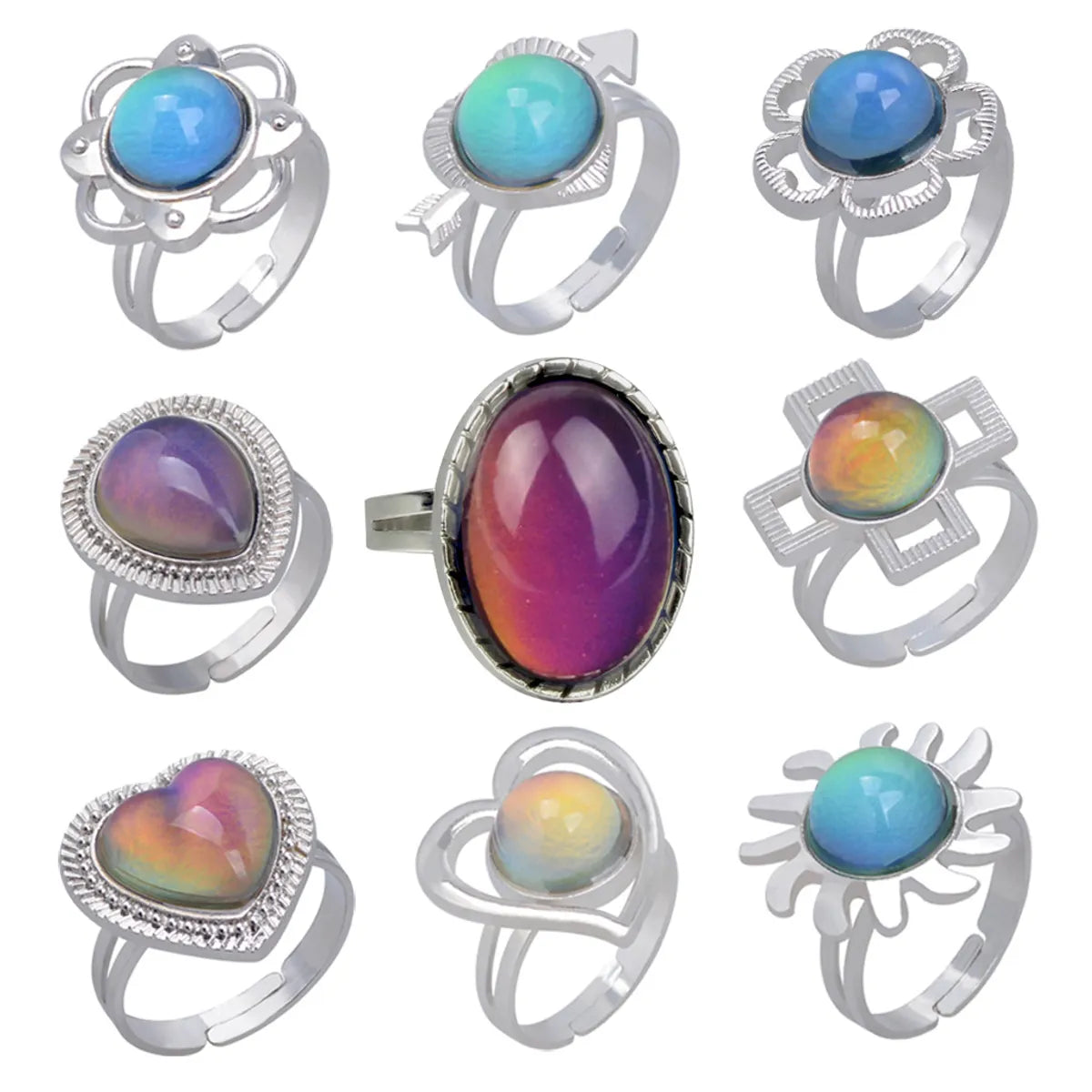 Fashion Charm Retro Gemstone Color Changing Ring