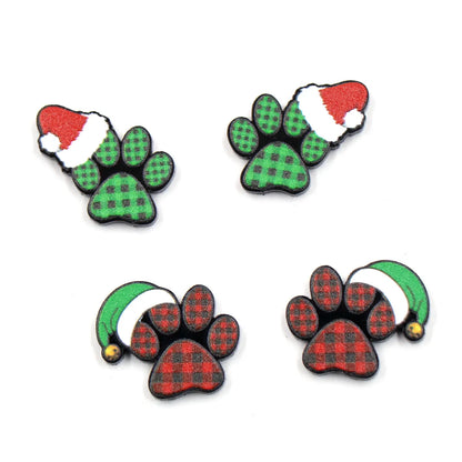 Wholesale Jewelry 1 Pair Fashion Christmas Hat Arylic Ear Studs