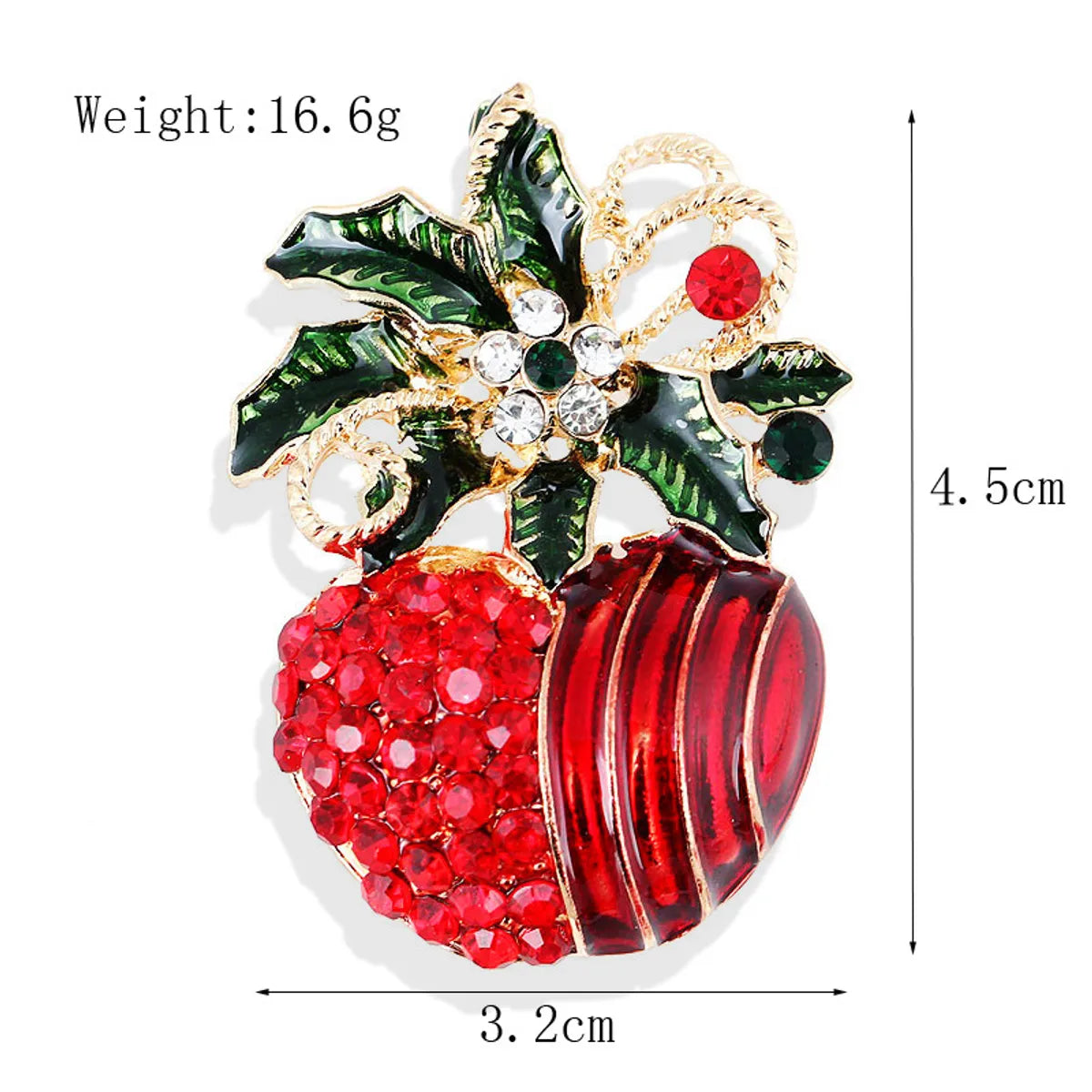 Fashion Christmas Hat Christmas Tree Snowman Alloy Inlay Rhinestones Unisex Brooches