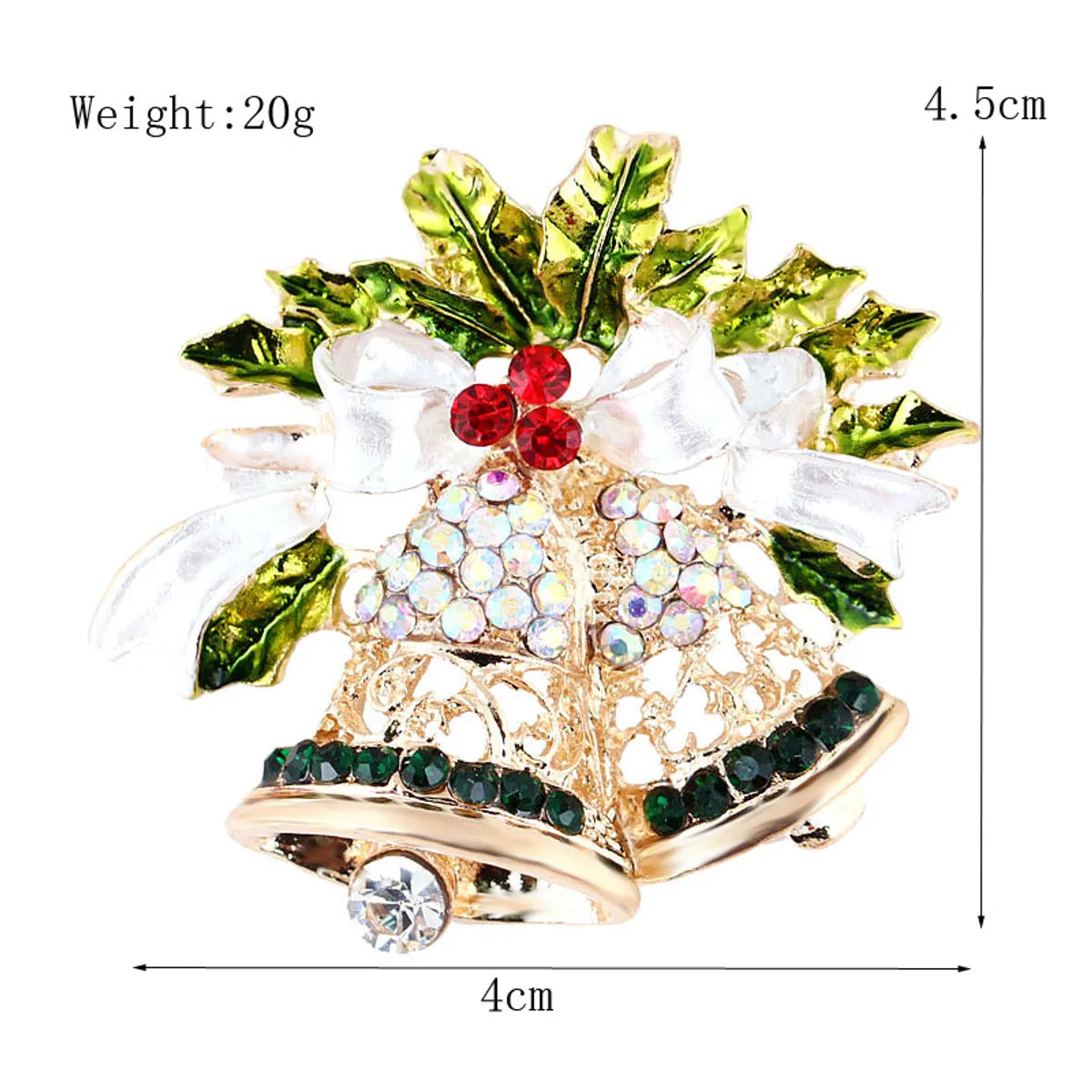 Fashion Christmas Hat Christmas Tree Snowman Alloy Inlay Rhinestones Unisex Brooches