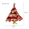 Fashion Christmas Hat Christmas Tree Snowman Alloy Inlay Rhinestones Unisex Brooches