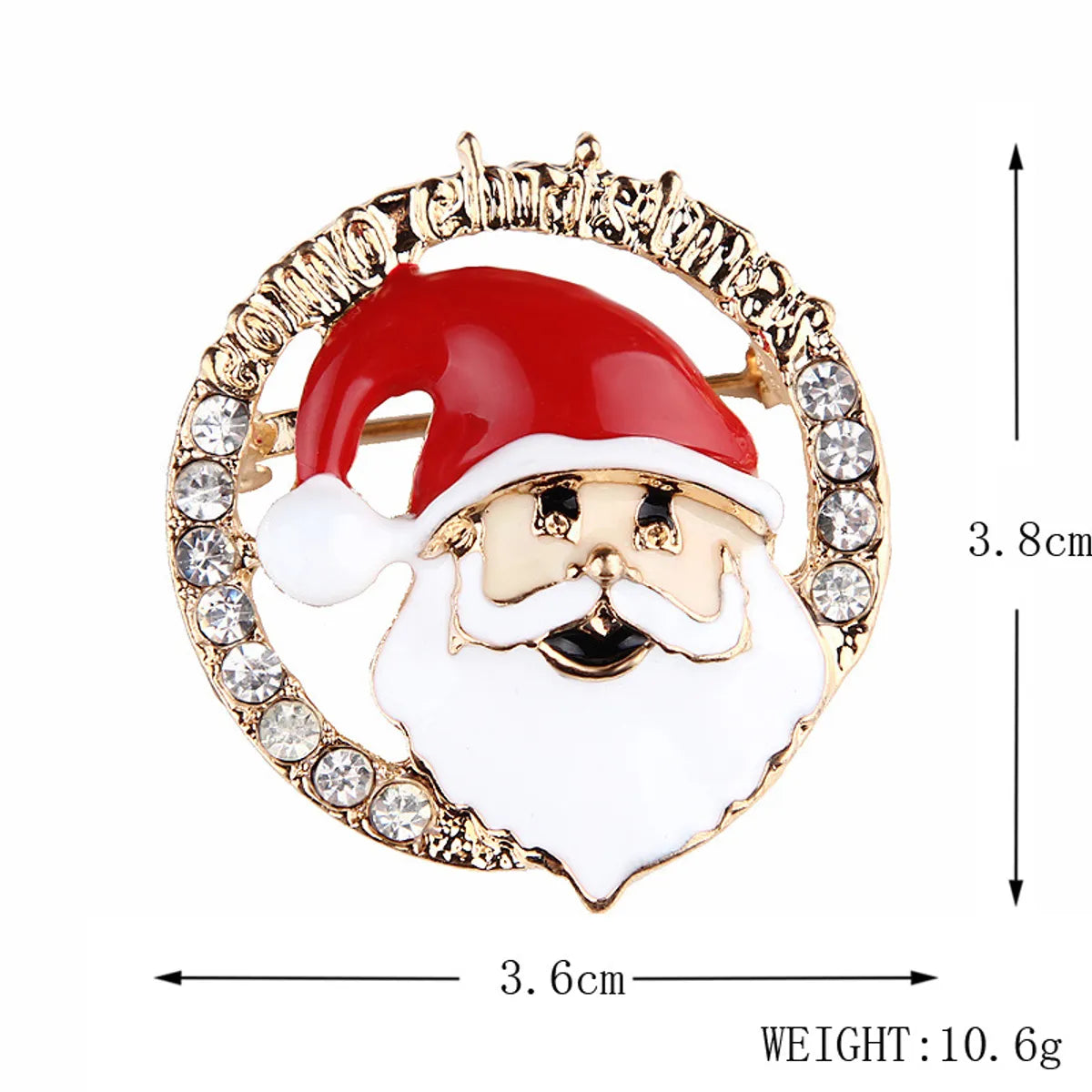 Fashion Christmas Hat Christmas Tree Snowman Alloy Inlay Rhinestones Unisex Brooches