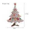 Fashion Christmas Hat Christmas Tree Snowman Alloy Inlay Rhinestones Unisex Brooches