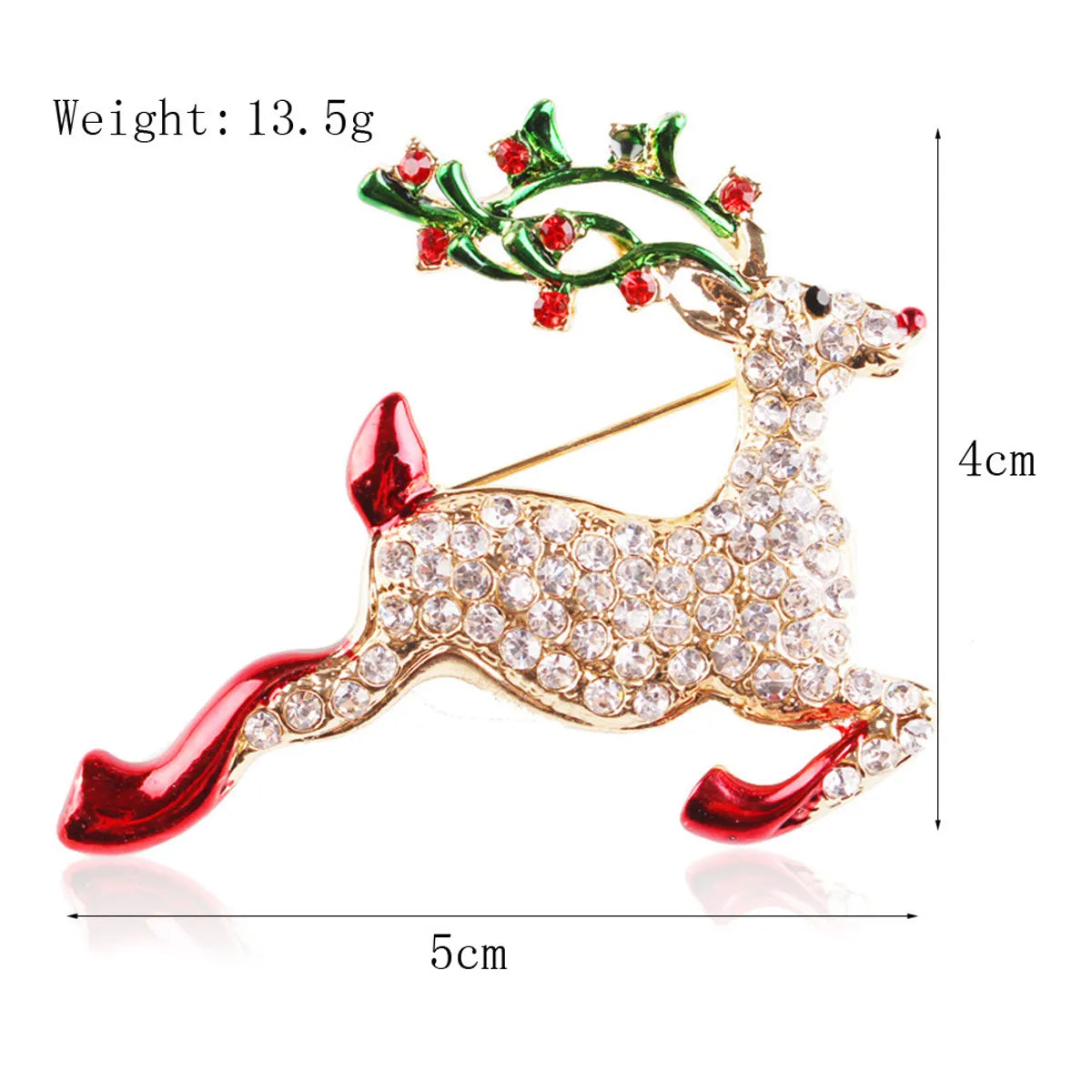 Fashion Christmas Hat Christmas Tree Snowman Alloy Inlay Rhinestones Unisex Brooches