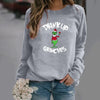 Women'S Hoodie Long Sleeve Hoodies & Sweatshirts Printing Fashion Christmas Hat Letter