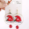 Fashion Christmas Hat Santa Claus Christmas Socks Alloy Beaded Women'S Drop Earrings 1 Pair