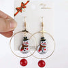 Fashion Christmas Hat Santa Claus Christmas Socks Alloy Beaded Women'S Drop Earrings 1 Pair