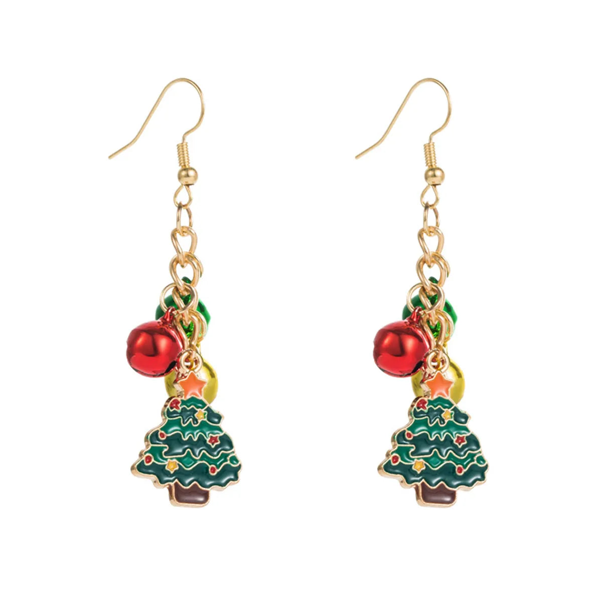 Fashion Christmas Tree Alloy Enamel Women's Drop Earrings 1 Pair