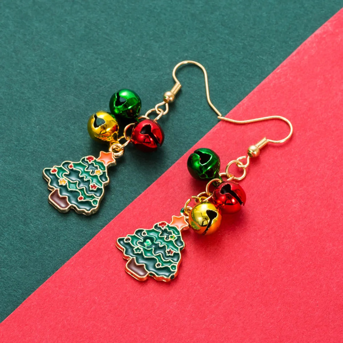 Fashion Christmas Tree Alloy Enamel Women's Drop Earrings 1 Pair