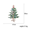 Fashion Christmas Tree Alloy Inlay Rhinestones Women'S Brooches