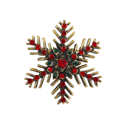 Fashion Christmas Tree Alloy Plating Rhinestones Women'S Brooches