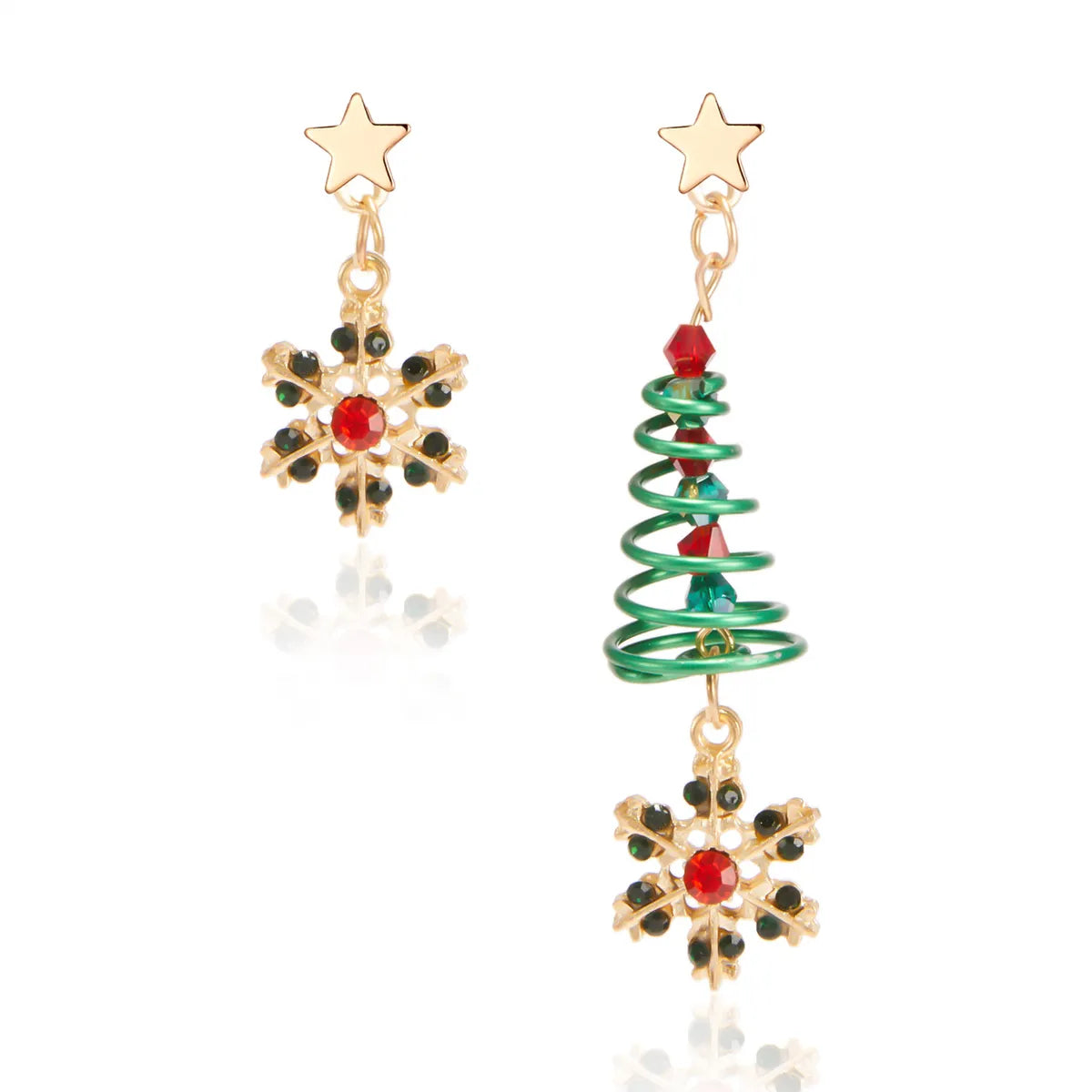 Fashion Christmas Tree Alloy Plating Women'S Drop Earrings 1 Pair