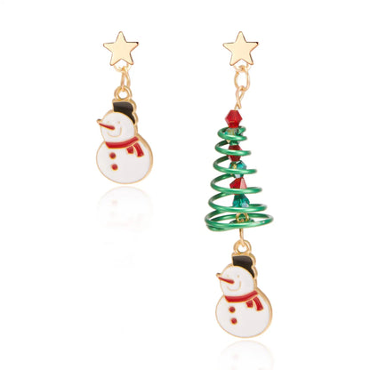 Fashion Christmas Tree Alloy Plating Women'S Drop Earrings 1 Pair