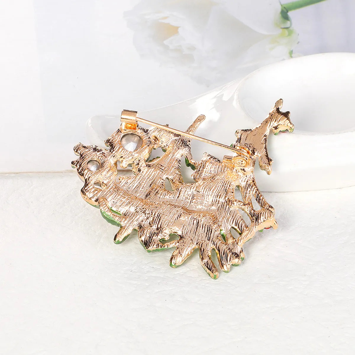 Fashion Christmas Tree Alloy Rhinestone Women'S Brooches