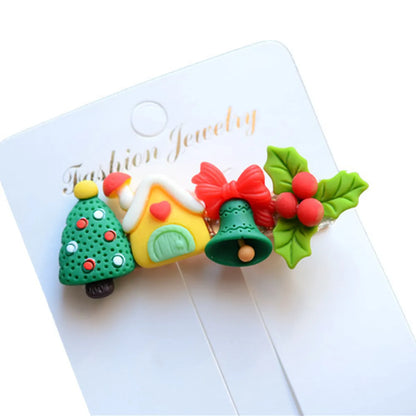 Fashion Christmas Tree Arylic Hair Clip 1 Piece