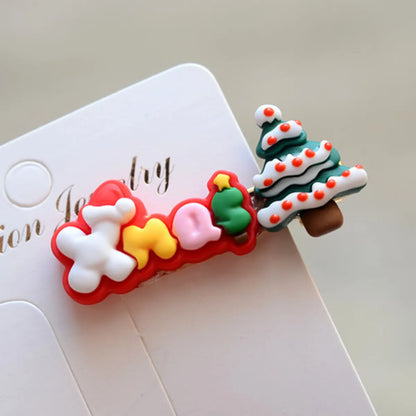 Fashion Christmas Tree Arylic Hair Clip 1 Piece