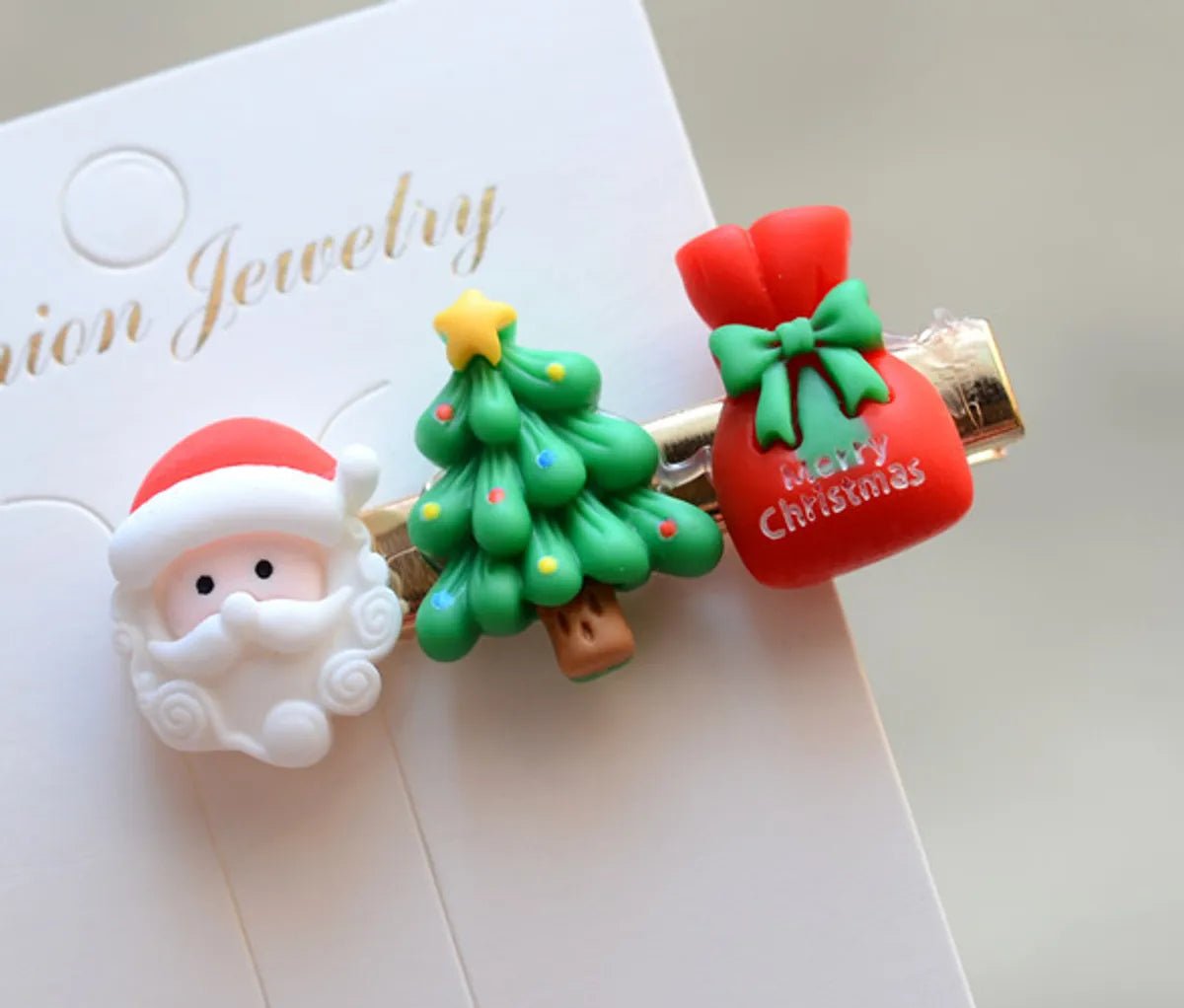 Fashion Christmas Tree Arylic Hair Clip 1 Piece