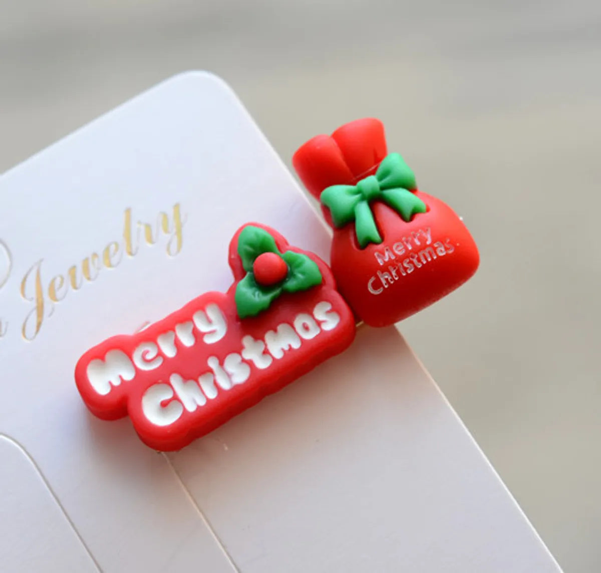 Fashion Christmas Tree Arylic Hair Clip 1 Piece