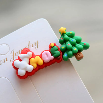 Fashion Christmas Tree Arylic Hair Clip 1 Piece