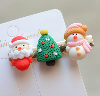 Fashion Christmas Tree Arylic Hair Clip 1 Piece