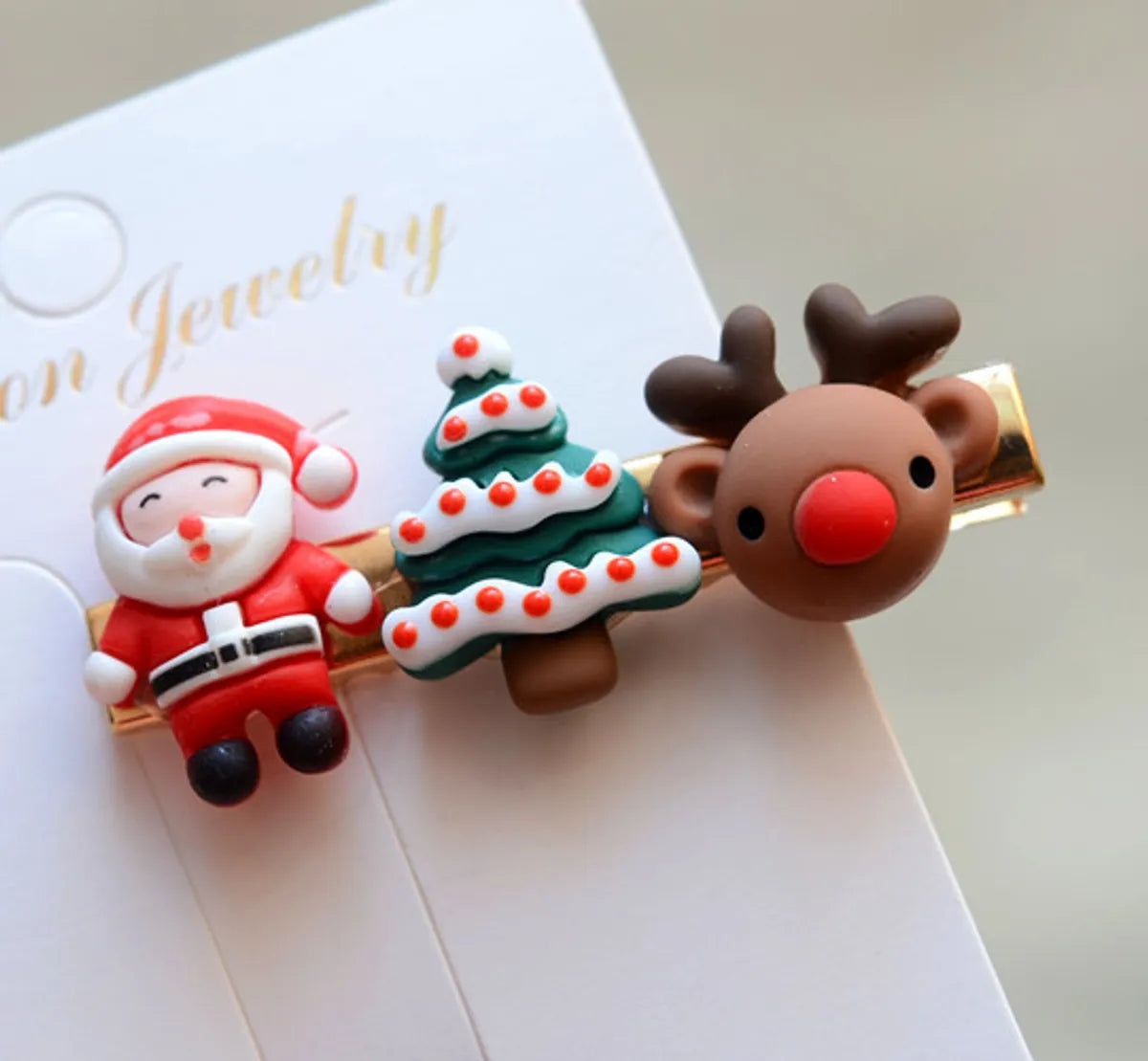 Fashion Christmas Tree Arylic Hair Clip 1 Piece