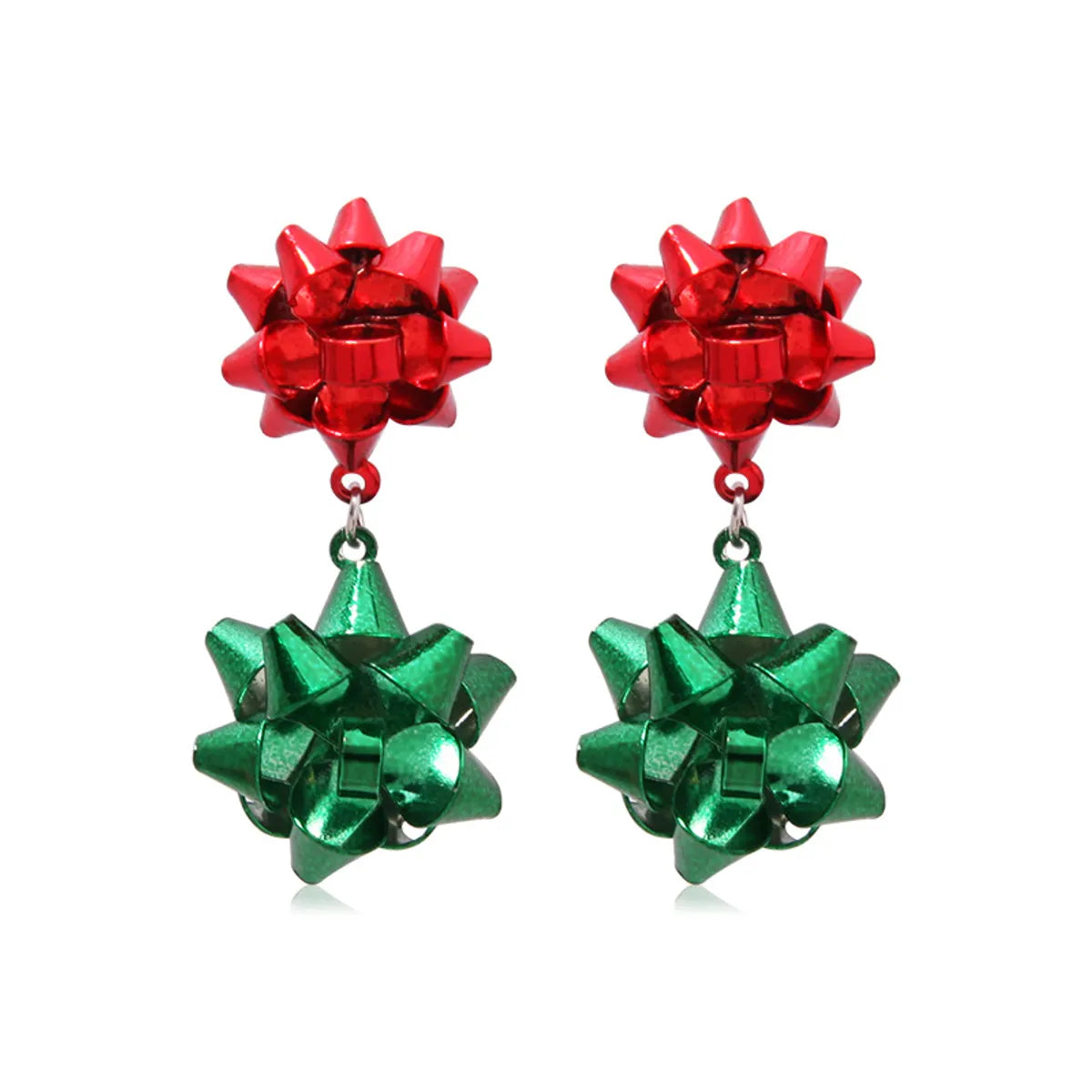 Fashion Christmas Tree Bell Snowflake Alloy Rhinestones Ear Studs