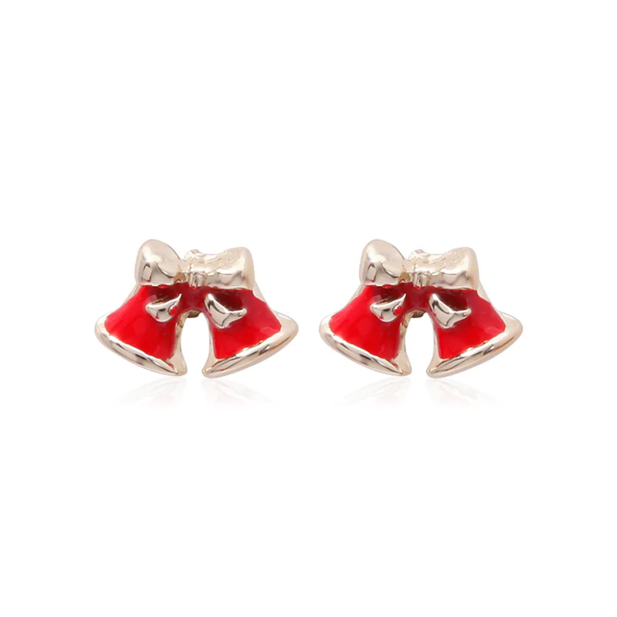 Fashion Christmas Tree Bell Snowflake Alloy Rhinestones Ear Studs