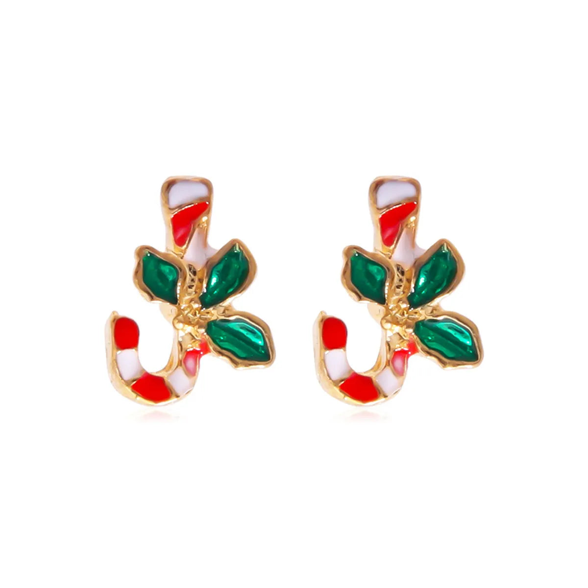 Fashion Christmas Tree Bell Snowflake Alloy Rhinestones Ear Studs