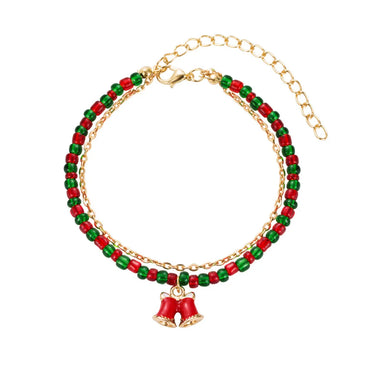 Fashion Christmas Tree Candy Alloy Beaded Enamel Women's Bracelets