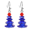 Fashion Christmas Tree Crystal Plating Women'S Drop Earrings 1 Pair