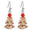 Fashion Christmas Tree Crystal Plating Women'S Drop Earrings 1 Pair