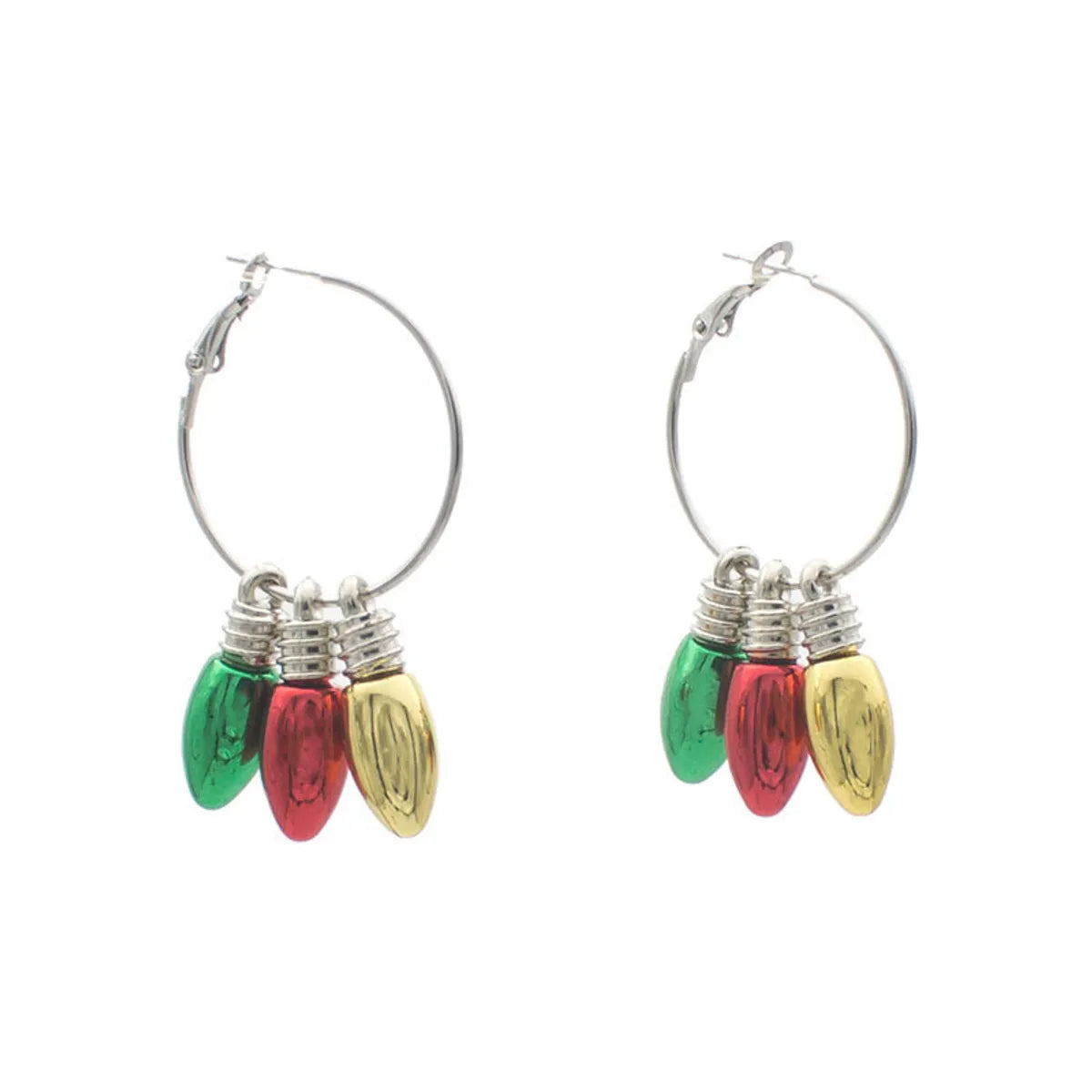 Fashion Christmas Tree Flamingo Alloy Plating Inlay Artificial Gemstones Women'S Drop Earrings 1 Pair