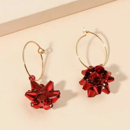 Fashion Christmas Tree Flamingo Alloy Plating Inlay Artificial Gemstones Women'S Drop Earrings 1 Pair