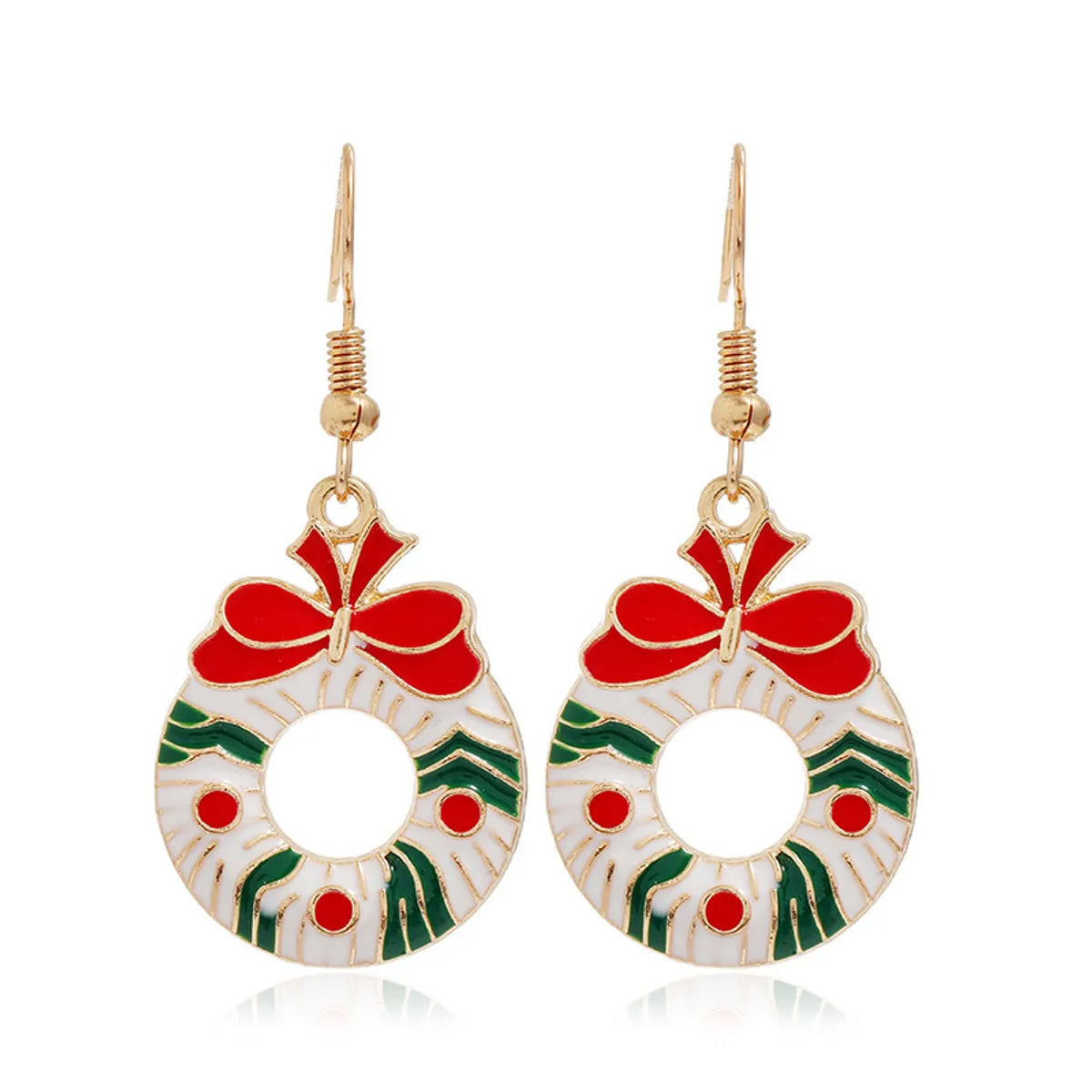 Fashion Christmas Tree Flamingo Alloy Plating Inlay Artificial Gemstones Women'S Drop Earrings 1 Pair