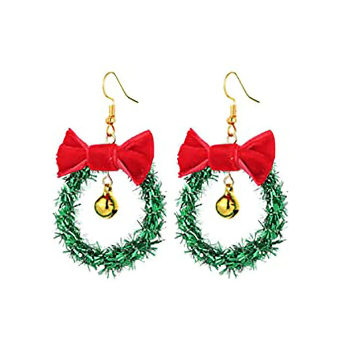 Fashion Christmas Tree Flamingo Alloy Plating Inlay Artificial Gemstones Women'S Drop Earrings 1 Pair