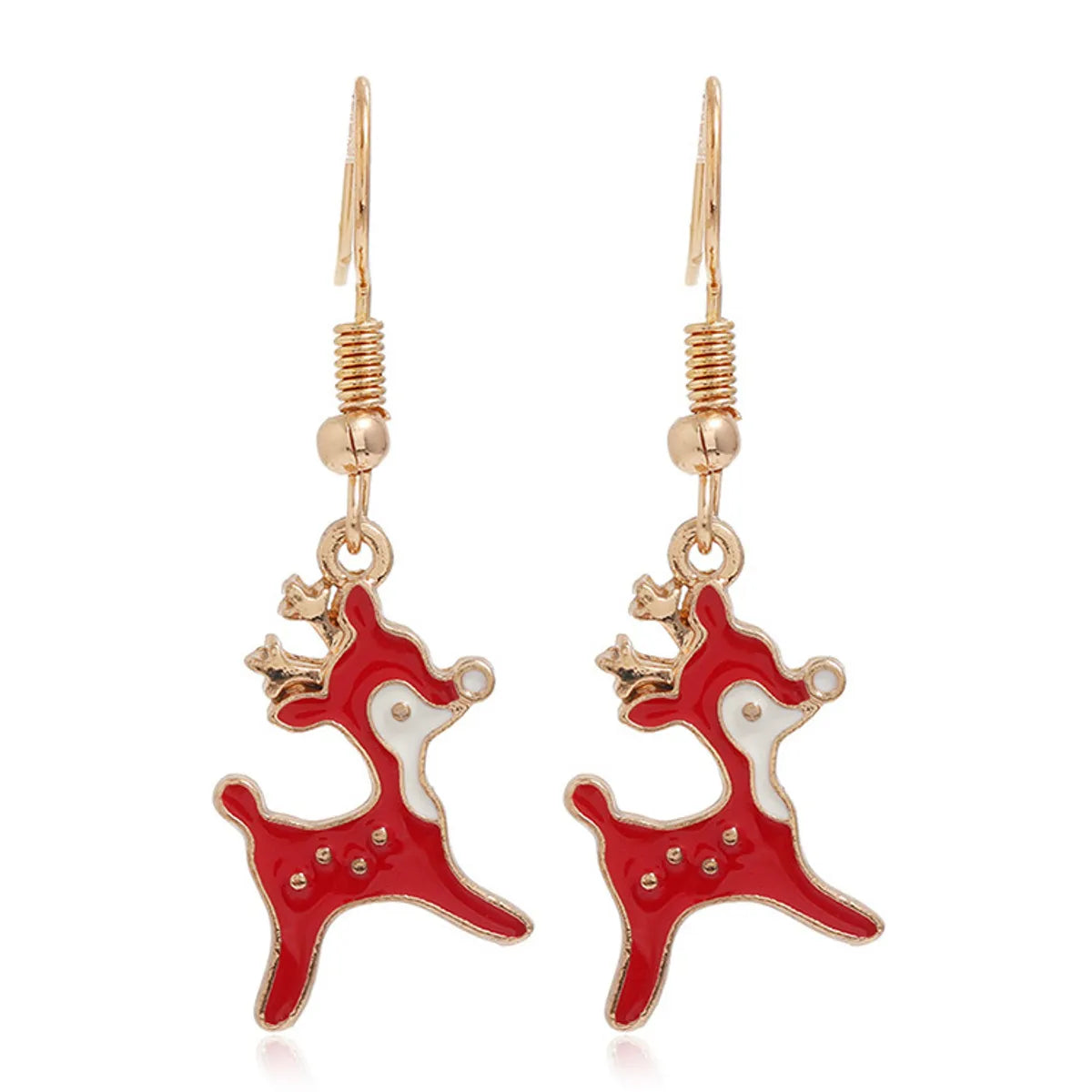 Fashion Christmas Tree Flamingo Alloy Plating Inlay Artificial Gemstones Women'S Drop Earrings 1 Pair