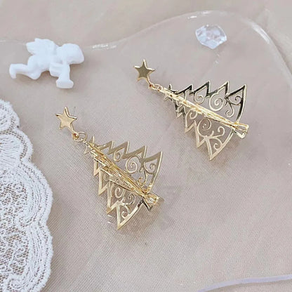 Fashion Christmas Tree Metal Plating Women's Drop Earrings 1 Pair