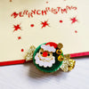 Fashion Christmas Tree Santa Claus Cloth Hair Clip 1 Piece