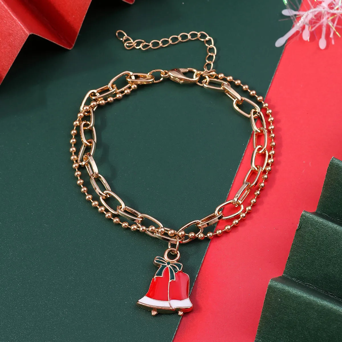 Fashion Christmas Tree Santa Claus Elk Alloy Women's Bracelets 1 Piece