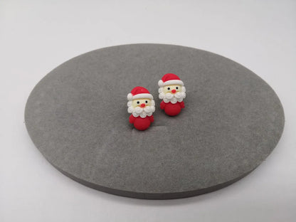 Fashion Christmas Tree Santa Claus Snowman Resin Women'S Ear Studs 1 Pair