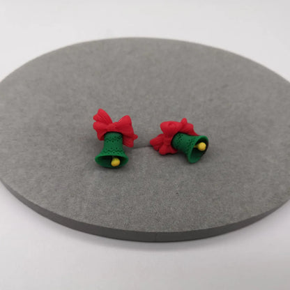 Fashion Christmas Tree Santa Claus Snowman Resin Women'S Ear Studs 1 Pair