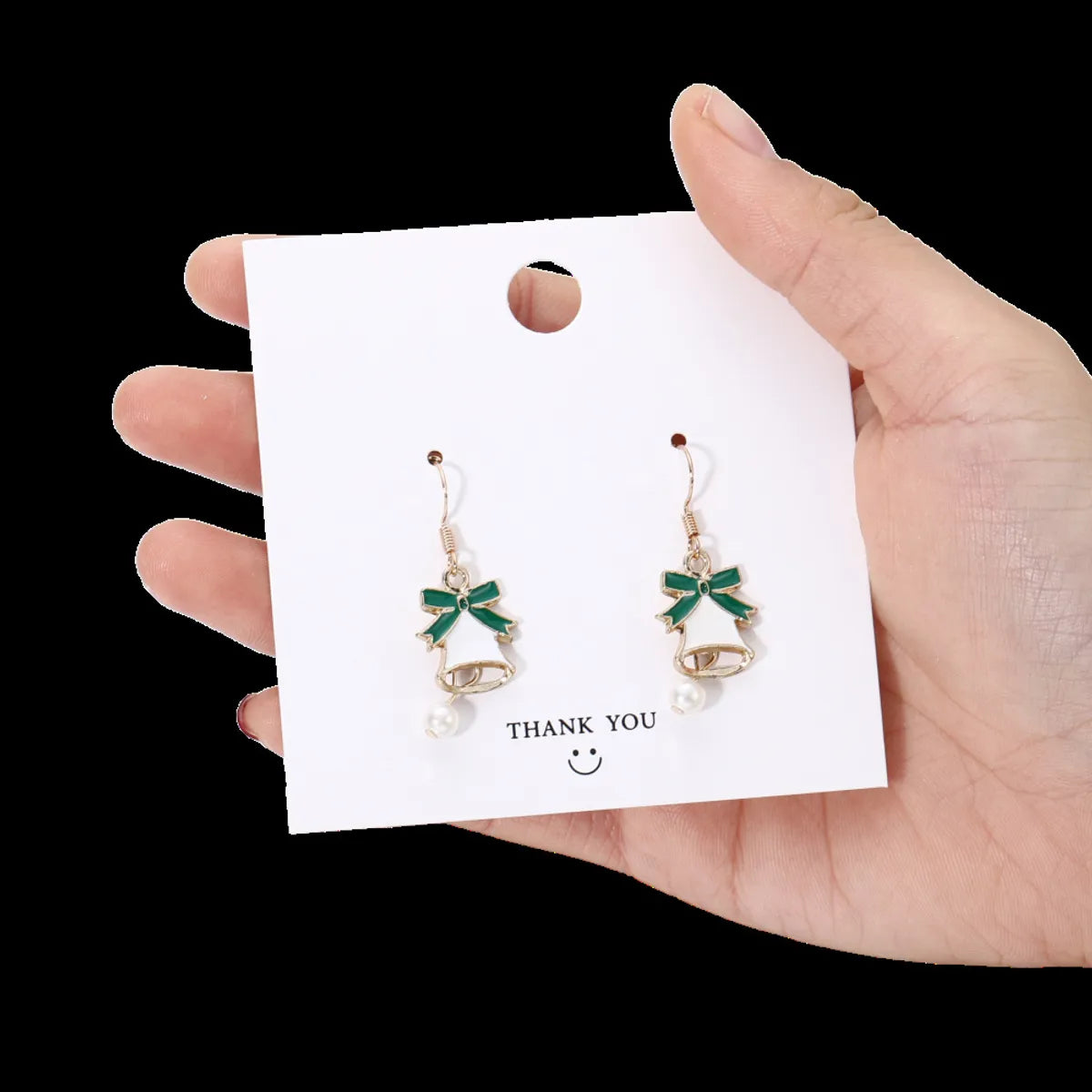 Fashion Christmas Tree Snowflake Elk Silver Plated Enamel Women'S Earrings 1 Pair