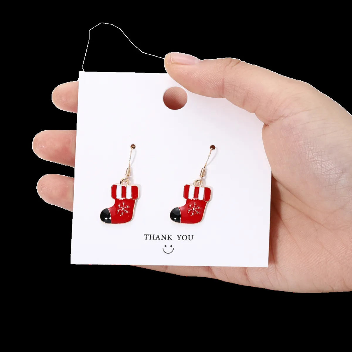 Fashion Christmas Tree Snowflake Elk Silver Plated Enamel Women'S Earrings 1 Pair