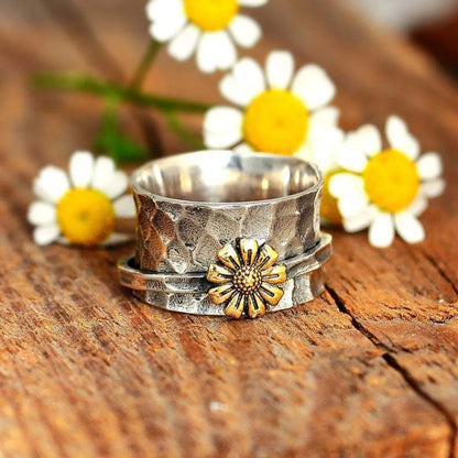 Fashion Chrysanthemum Metal Plating Metal Women's Rings