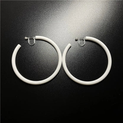 Fashion Circle Arylic Alloy Spray Paint Ear Clips Earrings