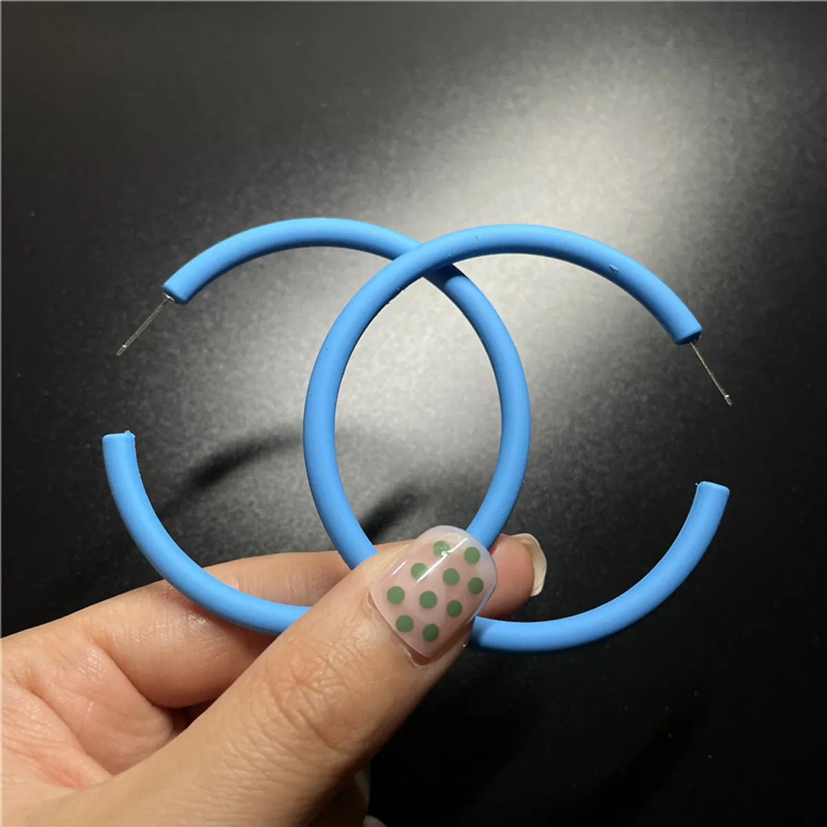 Fashion Circle Arylic Alloy Spray Paint Ear Clips Earrings