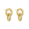 Fashion Circle Copper Gold Plated Drop Earrings 1 Pair